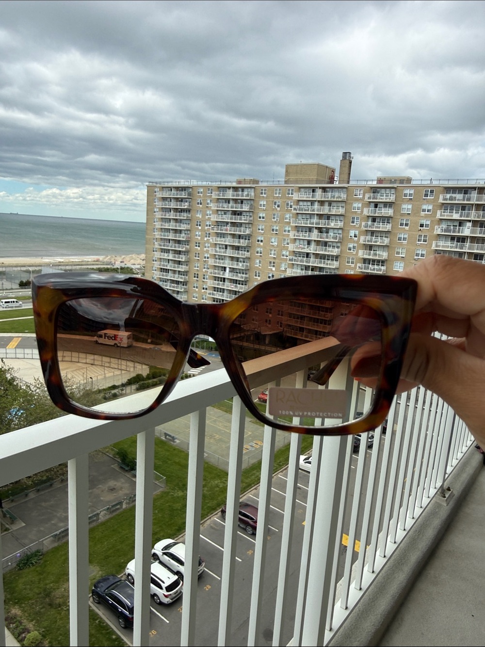 Tortoiseshell Square Sunglasses - Brown Lenses